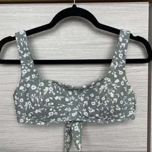 Abercrombie & Fitch flora green swimsuit top, size S